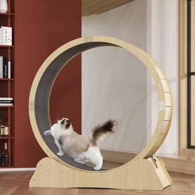 China Factory Viable Wooden Toys Cat Climbing Frame Cat Sports Toy Cat Scratching Treadmill Running Pet Wheel Directly for sale