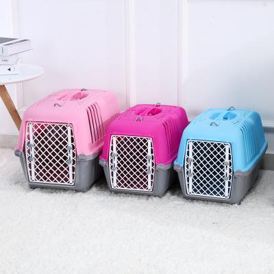 China Sustainable Dog Carrier Box Pet Travel Cages Convenient Pet Cat Dog Air Box Pet Travel Box Carriers Bag for sale