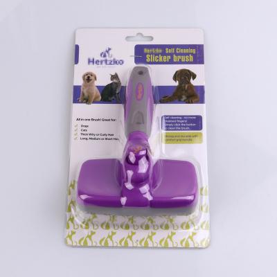 China Factory Direct Sales Stocked One-Click Hair Removal Pet Comb Automatic Hair Removal Dog Comb for sale