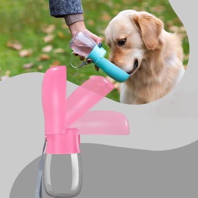 China Custom Logo Foldable Reversible Portable Pet Travel Outdoor Walking Water Bottle Pet Water Bowl Dog Viable Leak-Proof Custom for sale