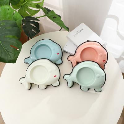 China Viable High Quality Dolphins Fish Shaped Plastic Pet Bowl Dog Food Bowl Cat Water Bowls for sale