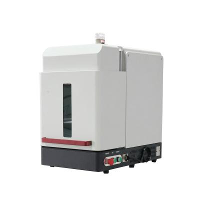 China Air Cooled 60w 100w Fully Enclosed Laser Marking Machine For Jewelry Gold Silver Copper Cutting for sale