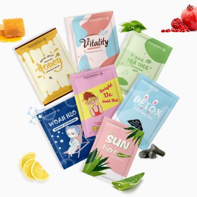 China Custom Vegan Fruit Tea Tree Organic Aloe Vera Moisturizing Whitening Anti Aging Vera Sheet Face Mask for sale