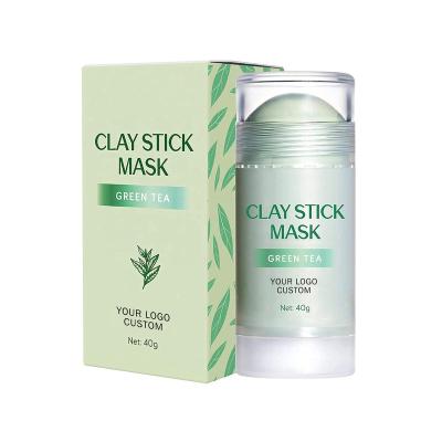 China OEM Private Label Skin Care Moisturizer Mud Facial Fruit Cream Organic Deep Cleansing Clay Green Tea Face Mask Stick for sale