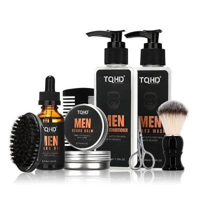 China Moisturize Private Label Men's Beard Grooming Kit Custom Logo Softens Strengthens Beards and Mustaches Beard Growth Kit for sale