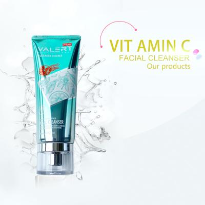 China Acne Treatment Private Label Face Wash Pore Cleansing Nourish Whitening Vitamin C Amino Acid Anti Acne Facial Cleanser for sale