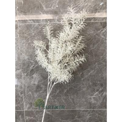 China Indoor Decorative Cheap Plastic Artificial Vanilla Wedding Durable Wholesale HOME Decoration Flowers Plants Preserved Leaves Branch for sale