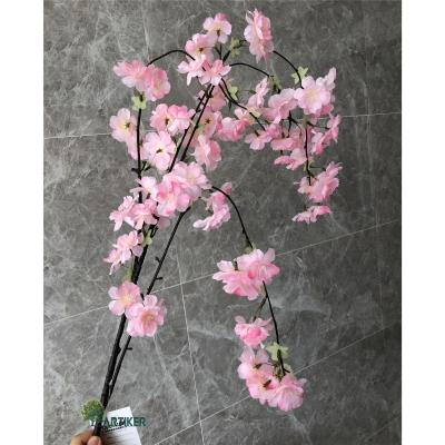 China Durable Wedding Sakura Indoor Decorative Artificial Flower Branches/Wholesale Hanging Artificial Tree Cherry Blossom Branches for sale