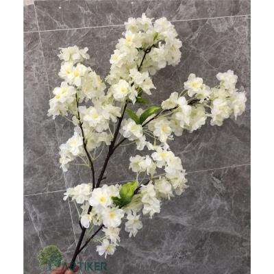 China Artificial Branch Durable Wedding Decoration Cherry Blossom Flower/Wholesale Artificial Indoor Decorative Silk Flowers for sale