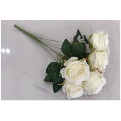 China Factory Directly Wholesale Eco-friendly Artificial Silk Rose Flower Bouquet Decorative Flower for sale