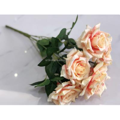 China Factory Direct Wholesale Different Velvet Rose Artificial Flower Design Silk Fabric Eco - Friendly for sale