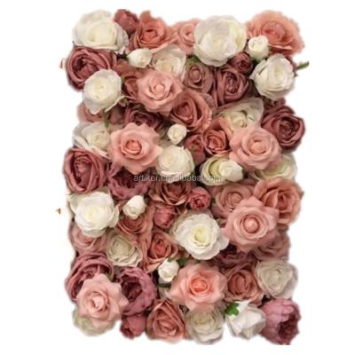 China Eco-friendly Hydrangea Rose 3D Effect Flower Wall Decor Flower Design Wall For Wedding Backdrop Decoration for sale