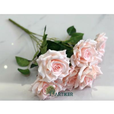 China Eco-friendly Wedding Table Centerpieces Artificial Rose Branch Silk Flower For Sale for sale