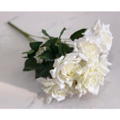 China Wholesale high quality eco-friendly artificial rose branch silk flower for restaurant home decoration for sale