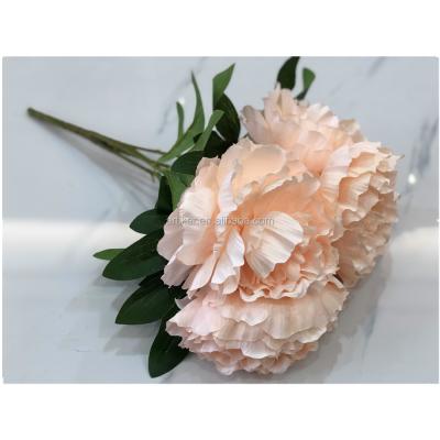 China Small Romantic Eco-friendly Silk Rose Home Artificial Flower Peony Bridal Bouquet Flower Wedding Decor And Garden Table Decor for sale