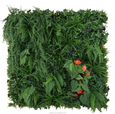 China Eco-friendly Advanced Natural Real Touch Green Plant UV Proof Wall/Artificial Green Fence For Garden Decoration for sale