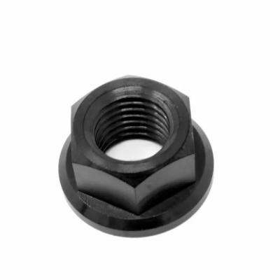 China Heavy Industry Black carbon steel flange nut serrated shape provides oem service for sale