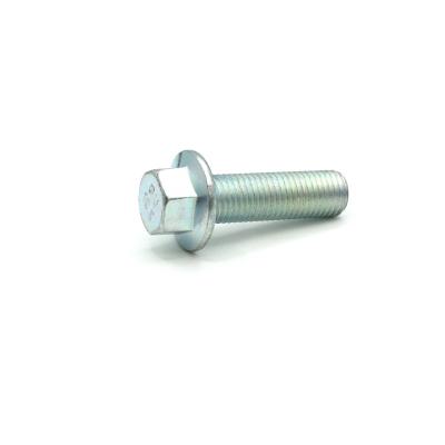 China Building Grade 8.8 10.8  Blue Zinc Black Oxide Stainless Steel Serrated Hex Head Flange Bolt for sale