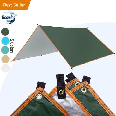 China Outdoor Waterproof Fashionable Burst Nylon 15D Silicone Camping Tents Coating Heavy Duty Waterproof Canopy Camping Shelter Camping Tent Tarp Outdoor Tarp Roof Canopy for sale