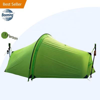 China Double Layer Outdoor Tunnel 3 Season Camping Single Person 15D Backpacking Backpacking Tent Hiking Tent Ultralight Silicone Coated for sale