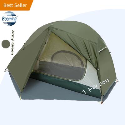 China Outdoor Camping 1pro One Person Tent 8.5mm Aluminum Pole View Footprint Hiking Trekking Army Desert Beach Folding Teepee Popping Popping Tent for sale