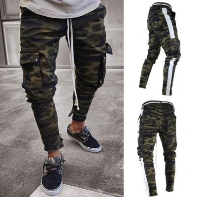 China Fashion Boy's Breathable Cotton Camouflage Coveralls Washed Jenas Men's Pants And Trousers for sale