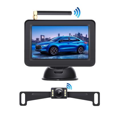 China 648*488 Car Camera Kit 4.3inch TFT Car LCD Monitor With Wireless Rear View Backup Camera For Car Parking for sale