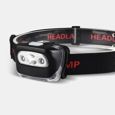 China Camping and Hot Sale LED Emergency Light 45 Tilt Angle AAA Light Comfortable Battery Headlamp Red Light For Camping Fishing for sale