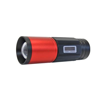 China Hunting Outdoor Camping Growing Plant LED Zoomable Walking Flashlight with Blue and White Light with Power Display for Fishing Mosquitoes Exploring Repellent Torches for sale