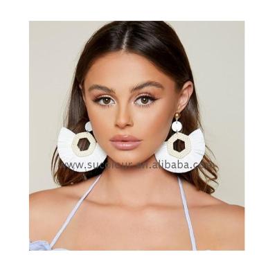 China Factory Price BOHEMIA Suchoice Round Circle Fashion Jewelry Earrings Silver Plated Hexagon Earring For Woman for sale