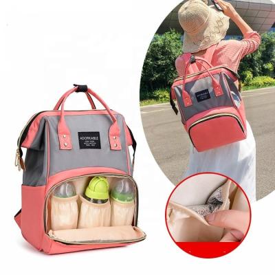 China Multi-Function Viable Cheap Multi-Function Custom Mummy Canvas Diaper Bag Backpack Waterproof Diaper Backpack for sale