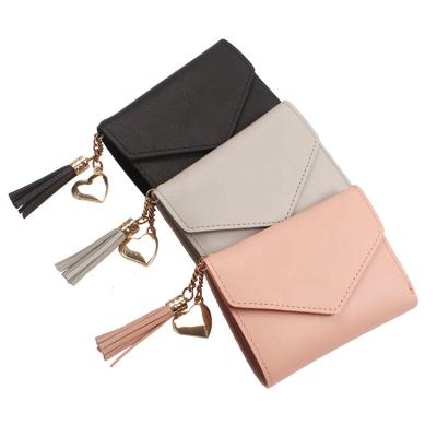 China Factory Direct Selling Waterproof Women Small Purse Multifunctional Simple Cute Leather Wallet for sale