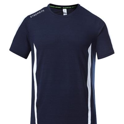 China 2020 New Designdry Men Gray Breathable Running Dry Fit Wicking T-Shirt for sale