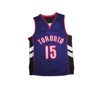 China Retro Raptor Antibacterial High Quality Basketball Antibacterial Embroidered Zipper Basketball Tank Top for sale