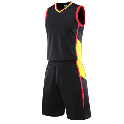 China New Design Antibacterial Custom Logo Color Yellow Basketball Uniform for sale