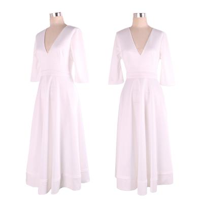 China Breathable factory offer service dresses for ladies elegant v-neckline evening dresses for sale