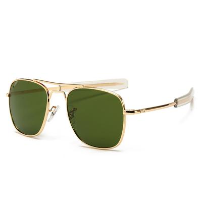 China Fashionable Metal Sunglasses Men's Large Square Glass Frog Glasses Sunglasses for sale