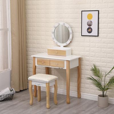 China Adjustable Storage (Other) Bedroom Furniture Wooden Makeup Dresser With Mirror for sale