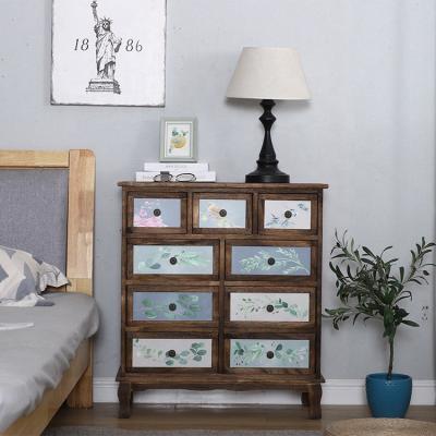 China Adjustable Vintage Dresser Table Furniture (Others) Wooden Storage Cabinet 6 Drawer Dresser Living Room Cabinets for sale