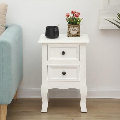 China With 2 drawers bedroom wholesale wooden furniture nordic wood bedside table for sale