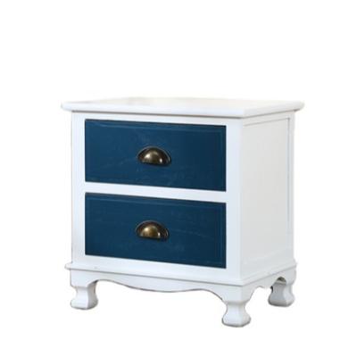 China Single Bedside Table (Other) Adjustable Cabinet Furniture Solid Wood Household Nightstands With Two Drawers for sale