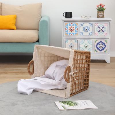 China Wholesale Wicker Basket Laundry Handmade Wicker Fabric Basket Items Storage Storage Basket for sale