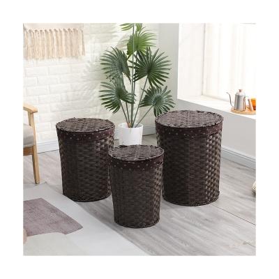 China Vintage Sell Well Laundry Hamper New Type Eco Friendly Sundries Storage Multi Purpose Rattan for sale