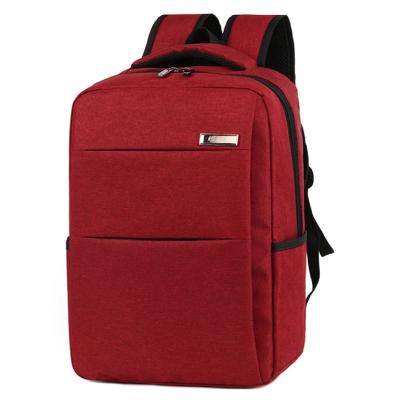 China Wholesale With Logo Custom Durable Business Travel USB Waterproof Oxford Red School Bag Student Laptop Backpack Cheap 15.6 Inch for sale