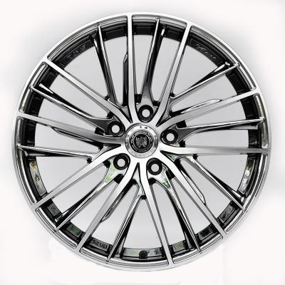 China Passanger PCD5X100 Car Off Road Car Rim 17X7.5 ET42 Car Wheels Aluminum Alloy Casting BPVD BLACK+SILVER CHINA for sale