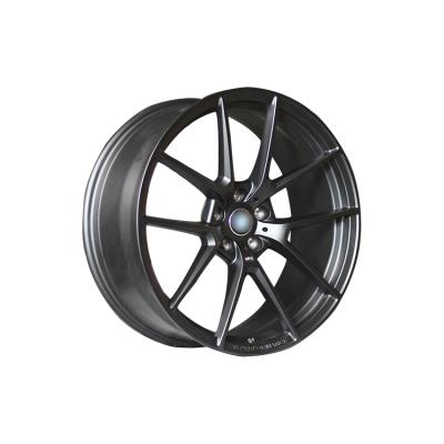 China Economic Aluminum Alloy Custom Design Semi Matt Black Racing Wheel Aluminum Forged 1 Per Piece for sale