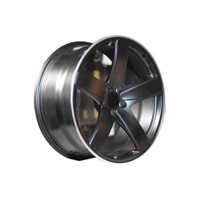 China Aluminum Alloy Matt Black Machine Lip Aluminum Alloy 3 Piece Polishing Car Forged Wheel Light for sale