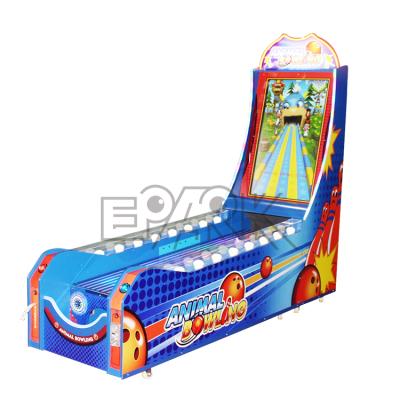 China Plastic and Wooden Material Children's Game Machine Jungle Bowling Lottery Machine Mini Interactive Video Game Rolling Machine for sale