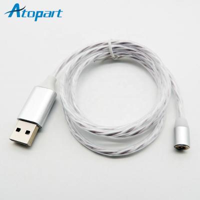 China Wholesale newest design mobile phone accessories magnetic micro usb cable led magnetic charger cable magnet fast charging phone charging for sale