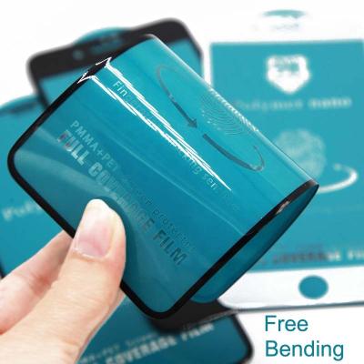 China Free Shipping Mobile Phone Glue 3D Ultra Thin Hot Bendable Full Curved Fingerprint Open PMMA PET Polymer Nano Mobile Phone Screen Protector for sale